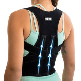 Roar® Shoulder Strap Posture Corrector, Back Straightener for Posture Correction, Posture Corrector, Back Straightener, Posture Corrector, Back Belt for Pain, Back Corset (M)