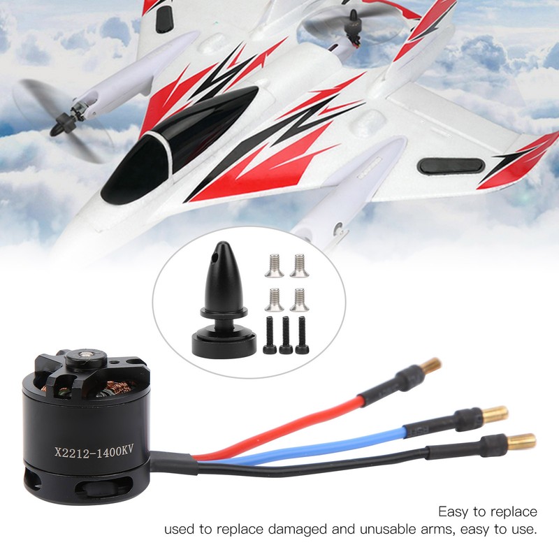 2212 1400KV Metal Brushless Motor for FixedWing RC Airplane Racing