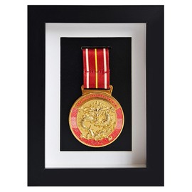 Medal Shadow Box Display Case-Medal Frame,Medal Display Frame,6" x 8"Medal Case Display Box,for Military Medal Display,Runners,Marathon,Military,Gymnastics & All Sports Medals Display(Black)