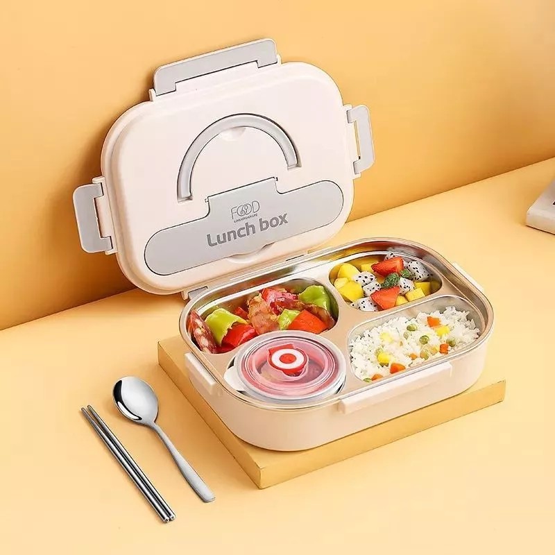 FOOD Lonchera Hermetica Acero Inox Toper Comida Libre Bpa Cuchara