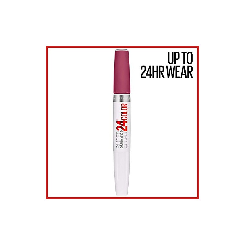 Maybelline SuperStay 24 2-Step Liquid Lipstick Makeup, Relentless Ruby, 1