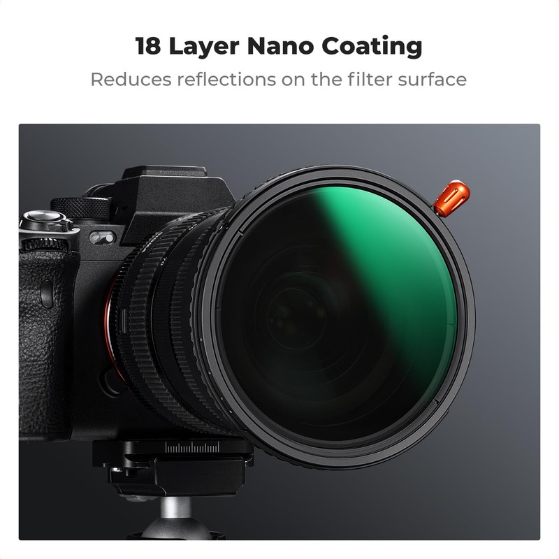 K&F Concept 40.5mm Black Diffusion 1/4 & Variable ND2-ND32(1-5 Stops)