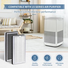 MA-15 Replacement Filter Compatible with Medify Air MA-15 Air Purifier and 3-in-1 Composite Filtration with H13 True HEPA Filter, Fine Pre-Filter and Efficient Activated Carbon Filter, 4-Pack