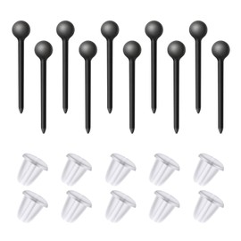 SAVITA 200 Pairs Plastic Stud Earrings for Sports Lightweight Earring Stud Piercing Silicone Stud Earring for Women Girls for Valentine's Day Christmas Parties Activity (Black)