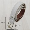 flevado Jeans Belt Rivets Belt with Pin Buckle 3.5 cm
