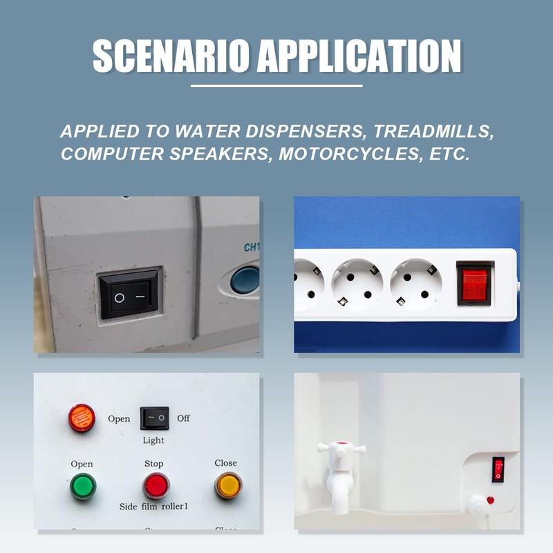 Innfeeltech 6 Pcs Mini Rocker Switch Black KCD3-101 3 Pin