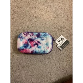 zipit Pink Glitter Tye Dye Zipit Large Pencil Box Case Durable Protective Holds 60+