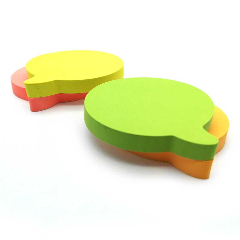 400 Luminous Sticky Notes in Cartoon Shape (76 x 76