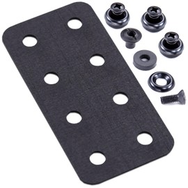 Tegris Accessory Adapter for Holsters - (Black) - (12 Layers) - (w/Mounting Hardware) - (Pre-Drilled) - USA Made, Secure Holster Attachment for Magazines, Multi-Tools, Flashlights & More