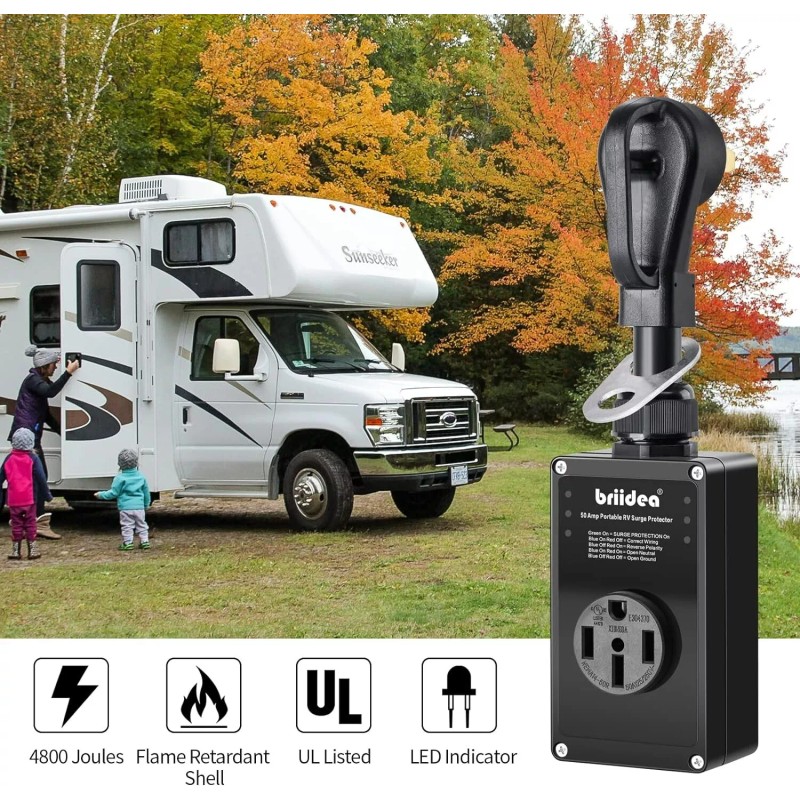 Briidea RV Surge Protector 50 Amp briidea Camper Surge Protector