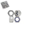 M4x0.7mm Nylon Insert Hex Lock Nuts 120 Pack 304 Stainless
