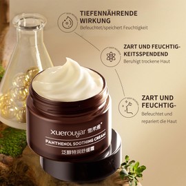 Shefave Panthenol Creme B5 Feuchtigkeitscreme Glättende Gesichtscreme mit Nicotinamid, Rice Ferment, Gesichtspflege für Empfindliche und sehr Trockene Haut, Moisturizer für Sensible Haut