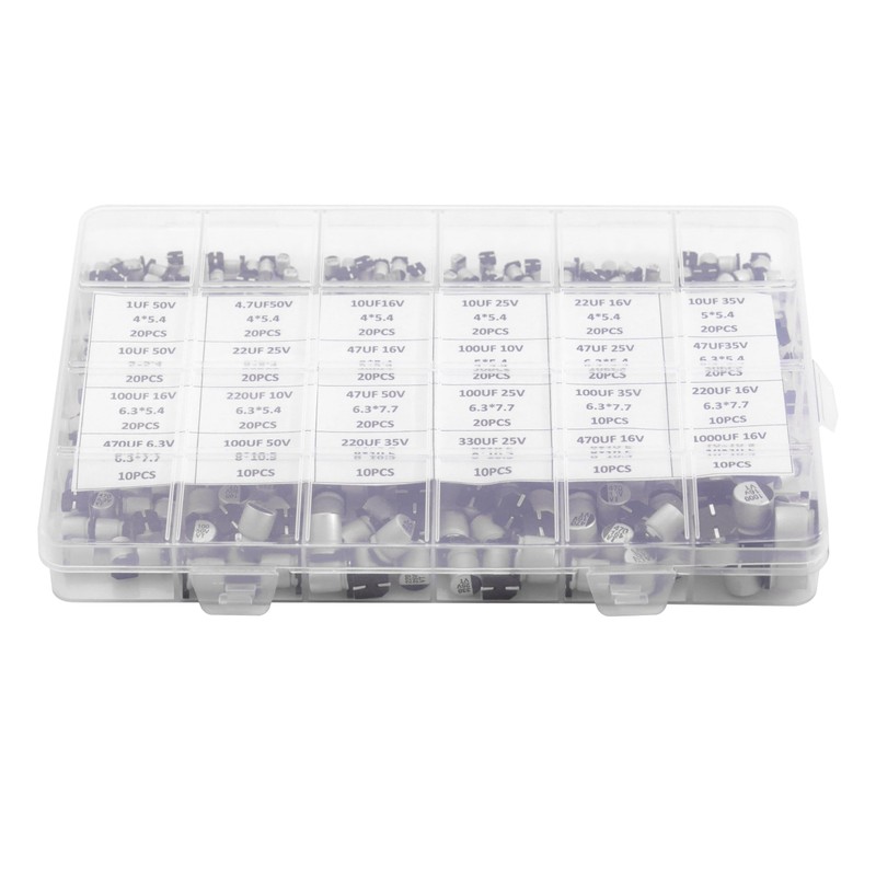 Cermant 24 Values 400 Pcs 1uF ~ 1000uF SMD Aluminum