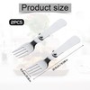 2pcs Replacement Fork for Thermos, Stainless Steel Foldable Folding Portable