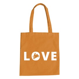 Love Motorcycle Cotton Bag Chopper Wheelie Tuning High Starter Super Bike Orange