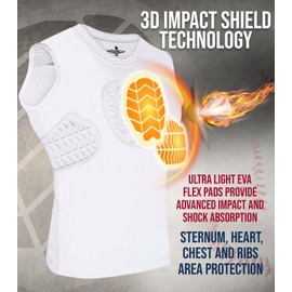 Exxact Sports Youth Baseball Chest Protector, Sternum Chest Guard, Baseball Chest Protector Youth Softball Chest Protector Girls Youth (Chest & Rib Protector, YXL)