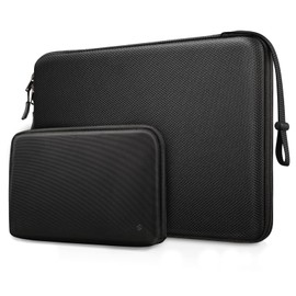 FINPAC - Funda rígida para portátil con bolsa de accesorios para MacBook Air M3 2024 de 14 pulgadas, MacBook Pro M3/M2/M1 A2918 A2992 A2779 A2442 de 13 pulgadas, MacBook Air/Pro, Surface Laptop, Dell