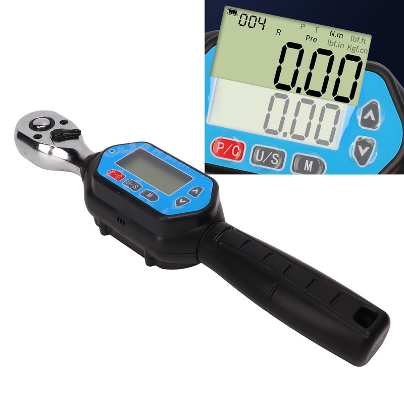 Digital Torsion Wrench 3/8in Drive Mini Calibrated Wrench with Buzzer