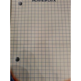 160 SHEET GRAPH RULED FILLER PAPER 5 SQ PER IN 10.5 X 8  3 RING 2 SIDED QUAD NEW