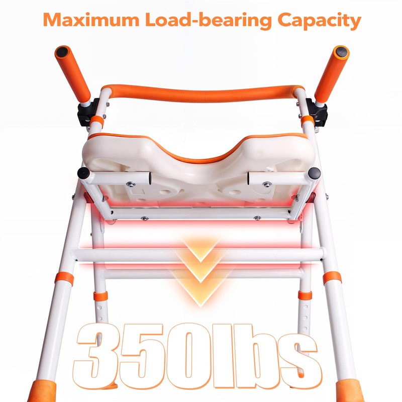 Boiarc Foldable Shower Chair, Folding Bath Shower Seat for Inside