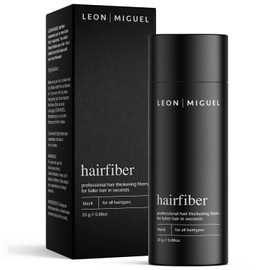 Leon Miguel® Hair Fibre - Hair Thickening - Premium Scatter Hair / Pouring Hair with Instant Effect for Secret Corners, Hair Loss and Light Hair - Hair Powder 25 g