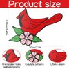 MorningRo 3 Pcs Metal Cardinal Wall Decor Red Cardinal Birds