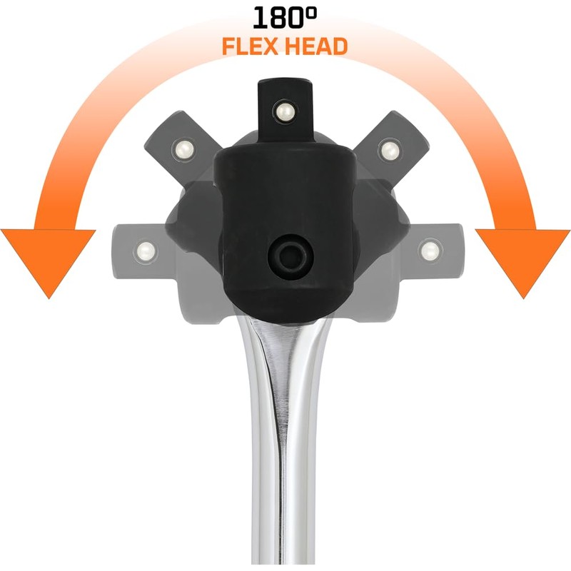 Dynamic 3/4" Drive Breaker Bar, Chrome Flex Handle, 30" Long