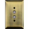Jumbo Stamped Antique Brass One Gang Push Button Light Switch