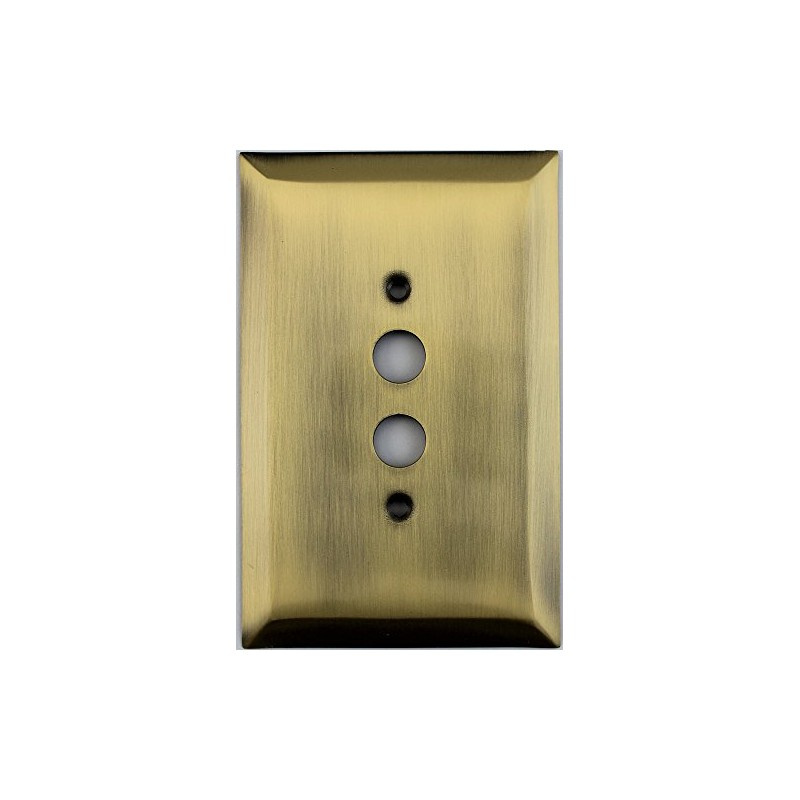 Jumbo Stamped Antique Brass One Gang Push Button Light Switch