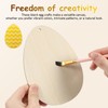 Operitacx 10pcs Wooden Easter Eggs for Crafts, Unfinished Egg Wood