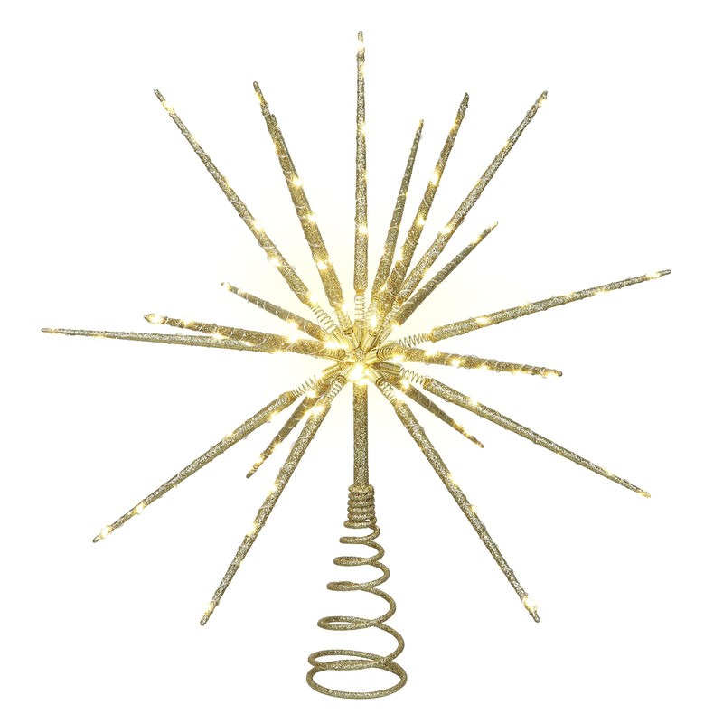 Obralitic 15 Inch Christmas Tree Star Topper with 150 LED