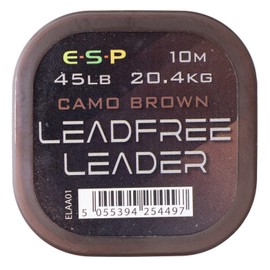 ESP Leadfree Leader 10m 45lb: Camo Brown