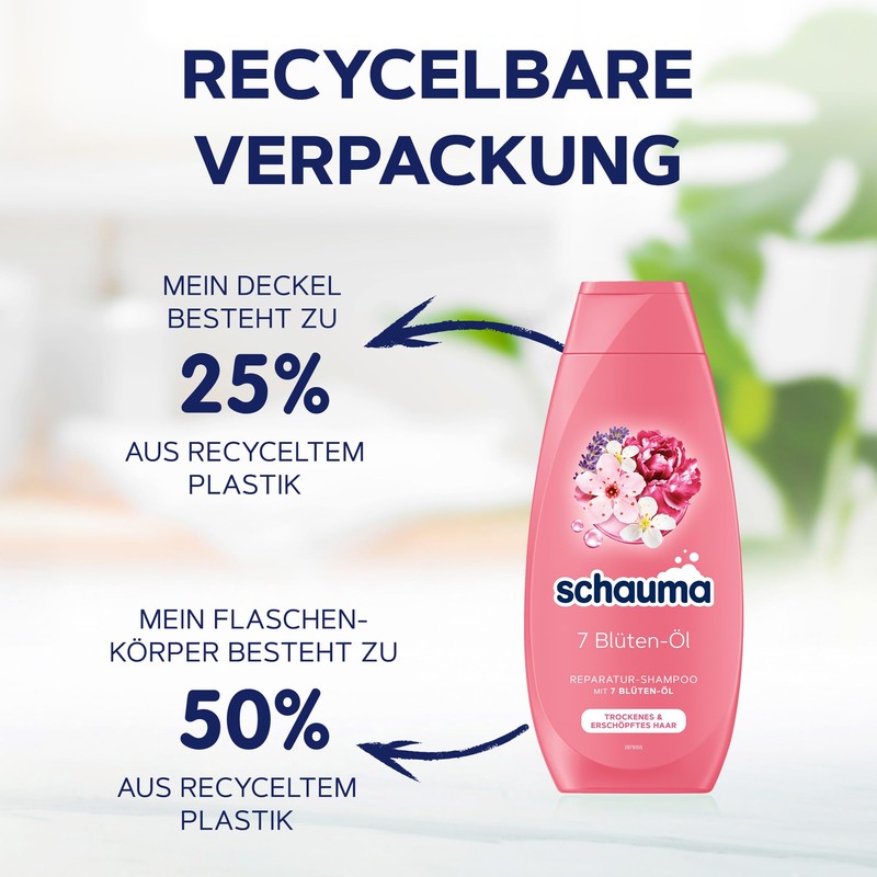 SCHAUMA Shampoo 2 x 400 ml 7 Flower Oil