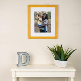 ArtToFrames 16x32 inch Gold Rustic Barnwood Wood Picture Frame, 2WOM0066-77900-YYLW-16x32, 16 x 32, Yellow