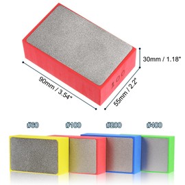 HARFINGTON Diamond Polishing Pad Set(4pcs) 60# 100# 200# 400# Grits Sanding Blocks for Sanding Ceramics Glass Tile Concrete Stone Marble Wood