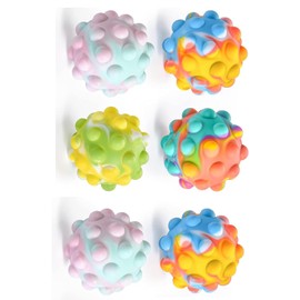 6 Stück Wutball für Kinder, Stressball Kinder, Anti Stress Spielzeug, Stressballs Erwachsene, Stressbälle, Bunte Farben, für Büro, Schule, Zuhause, Reisen