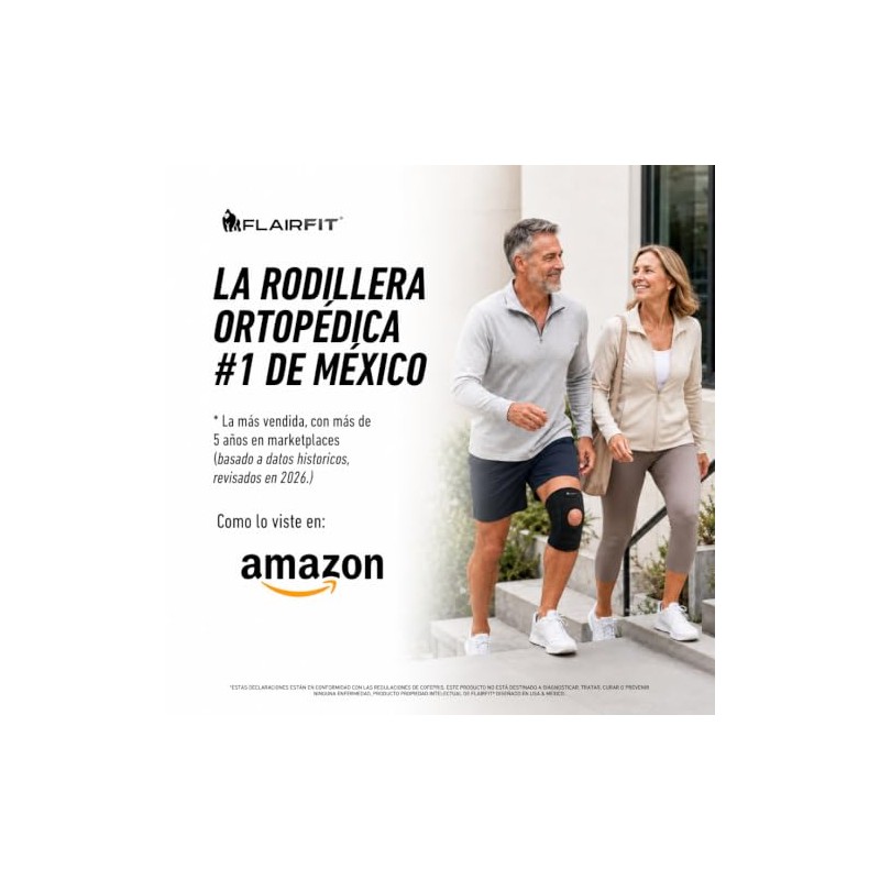 Rodillera de Compresión, Negro, Mediana