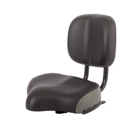 CDHpower Bicycle Cycling Saddle/Bicycle Seat (Backrest Black with Grey) Oversized Comfortable with Backrest Replacement Soft Back Rest PU Cushion