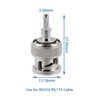 POBADY 10PCS BNC Conectores Macho 50 Ohm BNC Macho Crimpado