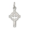 925 Sterling Silver Solid Polished Religious Faith Cross With Dove