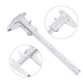 Vernier Caliper 150 mm Stainless Steel Nabance Measuring Tool Calliper Stainless Steel with 15 cm Steel Ruler with Cleaning Cloth
