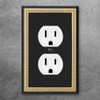 Pearled Frame Decorative Wall Plate Switch Plate Outlet Cover (Single