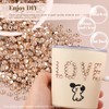 4000PCS 4mm Resin Rhinestones in Bulk (Champagne), Bedazzling Flatback Crystals