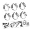 Gatuida 6Pcs Cat Shaped Knitting Loop Rings Open Finger Crochet
