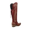 Atuelang Red Cowboy Boots for Women Knee High Wide Calf