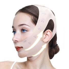 Chin Strap for Sleeping, Reusable Double Chin Reducer Eliminator for Women, V Line Lifting Mask Face Slimming Strap, Breathable Jawline Exerciser Lifting & Firming Prevent Sagging