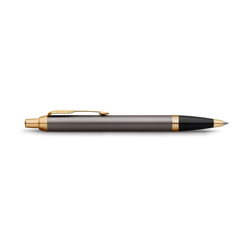 PARKER IM Ballpoint Pen | Grey Lacquer with Gold Trims