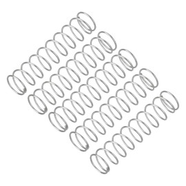 QUARKZMAN Pack of 5 Compression Springs, 0.8 x 11 x 50 mm, Compression Springs, Spring Springs, Coil Springs, Steel Springs, 304 Stainless Steel, Silver