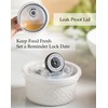 MISSYSSIM Ramekins 6 oz with Lids Oven Safe, Small Creme