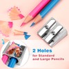 Tamaki 8 Pack Handheld Metal Pencil Sharpener with 2 Holes